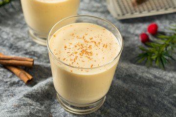 Homemade Eggnog in a Glass