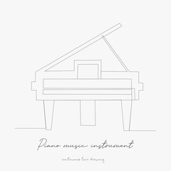 continuous line drawing. piano music instrument. simple vector illustration. piano music instrument concept hand drawing sketch line.