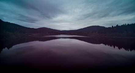 lake in the fog