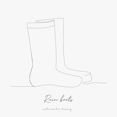 continuous line drawing. rain boots. simple vector illustration. rain boots concept hand drawing sketch line.