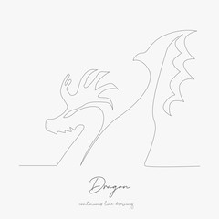 continuous line drawing. dragon. simple vector illustration. dragon concept hand drawing sketch line.
