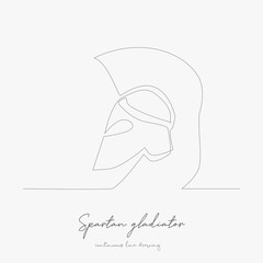 continuous line drawing. spartan gladiator. simple vector illustration. spartan gladiator concept hand drawing sketch line.