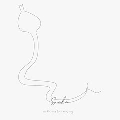 continuous line drawing. snake. simple vector illustration. snake concept hand drawing sketch line.
