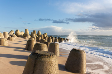 Tetrapoden an der H&ouml;rnum-Odde