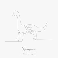 continuous line drawing. dinosaurs. simple vector illustration. dinosaurs concept hand drawing sketch line.