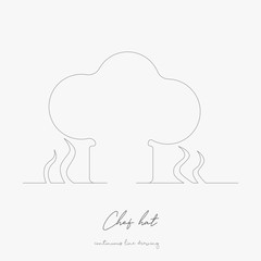 continuous line drawing. chef hat. simple vector illustration. chef hat concept hand drawing sketch line.