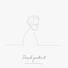 continuous line drawing. profile portrait of stylish man. simple vector illustration. profile portrait of stylish man concept hand drawing sketch line.