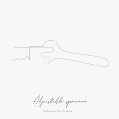 continuous line drawing. adjustable spanner. simple vector illustration. adjustable spanner concept hand drawing sketch line.