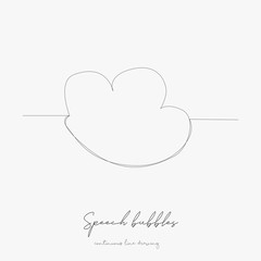 continuous line drawing. speech bubbles. simple vector illustration. speech bubbles concept hand drawing sketch line.