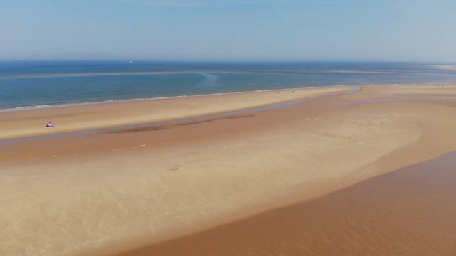 Aerial Big Sandy Beach Landscape North Norfolk