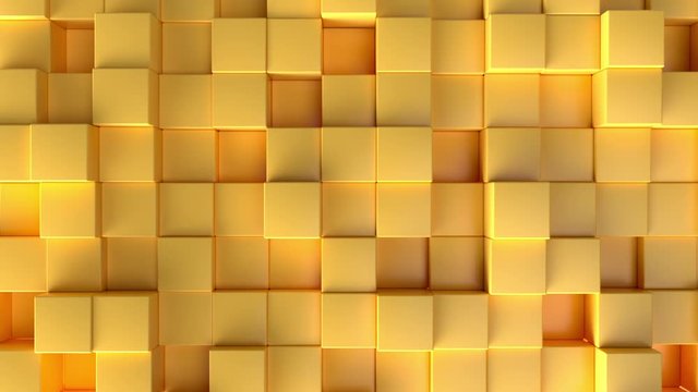 yellow cube wave background