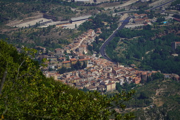 Fototapeta na wymiar Ariel view of Spanish from Montserrat