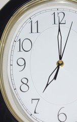 clock hands pointing 7:00