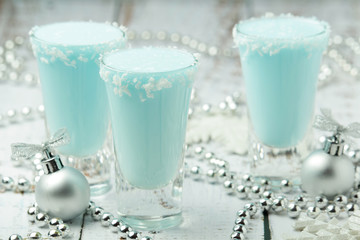 Three shots with Frost Jack cocktail	