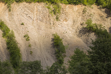 Beautiful Scenery. Carpathian Mountains with Elephant Peak at the west of Ukraine. View of Rock