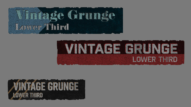 Vintage Grunge Lower Third