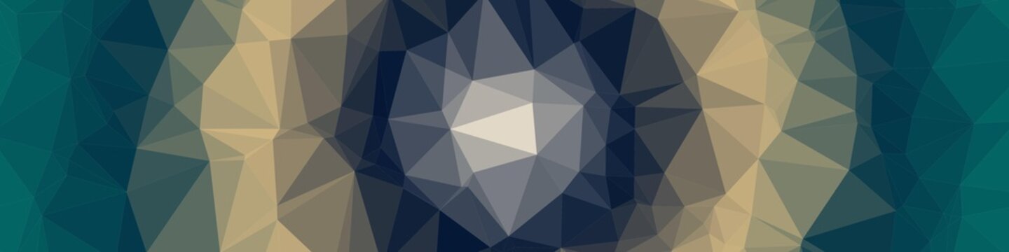 Abstract Ocean Voronoi trianglify Generative Art background illustration