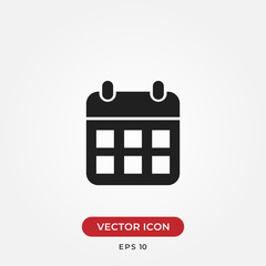 Calendar vector icon in modern design style for web site and mobile app
