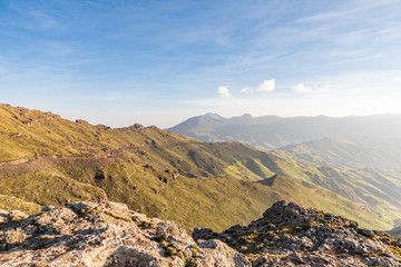 Obraz premium Road along hillside in the Ethiopian highlands