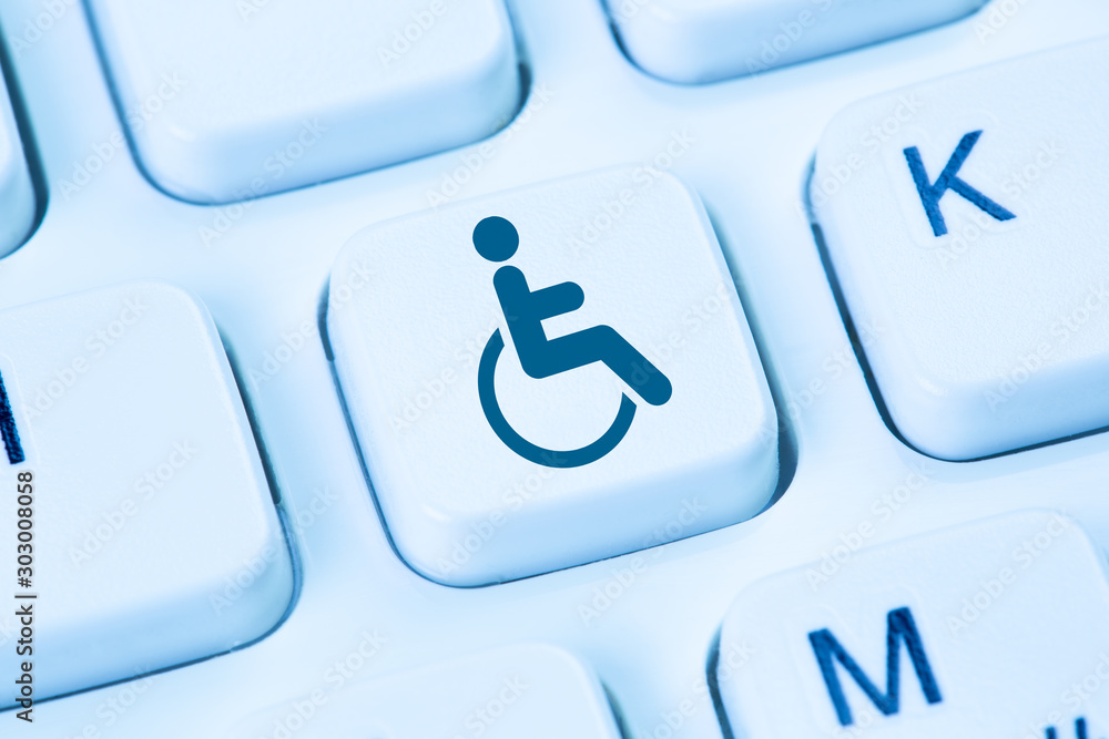 Wall mural internet web accessibility online website computer people with disabilities handicap