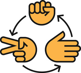 Rock Paper Scissors Roshambo Game Icon