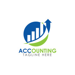 Business Financial and Accounting Logo design Template. Marketing Chart Financial Company Logo. Financial Advisor Logo, Data Statistics Financial Logo design.