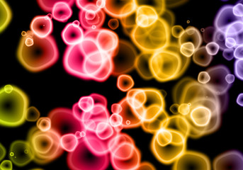 Colorful abstract blur pattern. Bubble ornamental background.