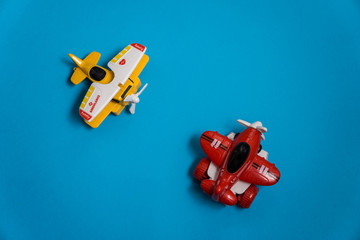 two toy airplanes for children