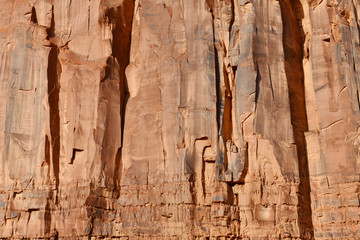 The Red rock desert landscape of Monument Valley, Navajo Tribal Park in the southwest USA in Arizona and Utah, America - obrazy, fototapety, plakaty