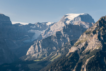 Glarus Alps with the Todi, Piz Russein peak and Biferten glacier, Switzerland