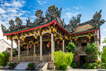 Khoo Kongsi clanhouse, a Hokkien clan temple in the UNESCO World Heritage site part of Georgetown in Penang, Malaysia.