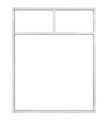 white aluminium window isolated on white background ,include clipping path