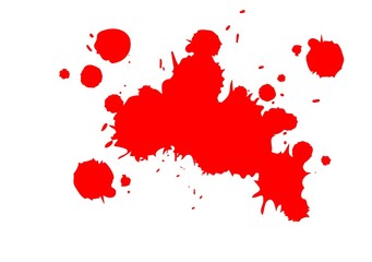 red paint splash isolated on white background