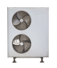 compressor unit of air conditioner isolated on white background ,include clipping path
