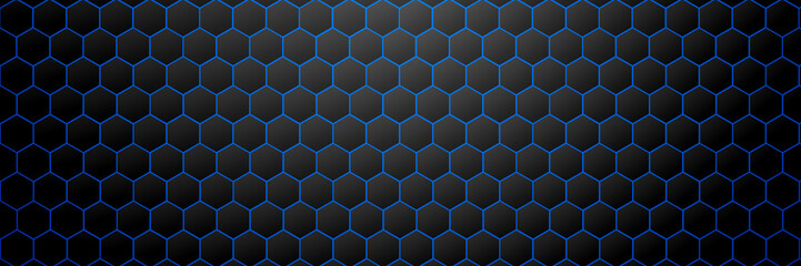Hexagon background pattern, panoramic texture background 