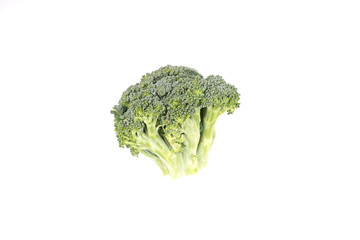 Fresh green broccoli - isolated white background