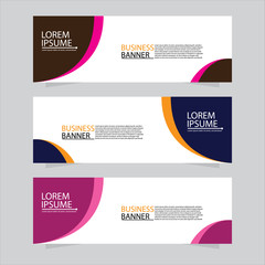 Naklejka premium Vector abstract design web banner template. Web Design Elements - Header Design. Abstract geometric web banner template on grey background.Modern banner.