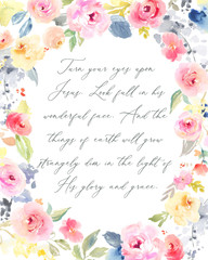 Turn Your Eyes Upon Jesus Printable Quote Background Artwork