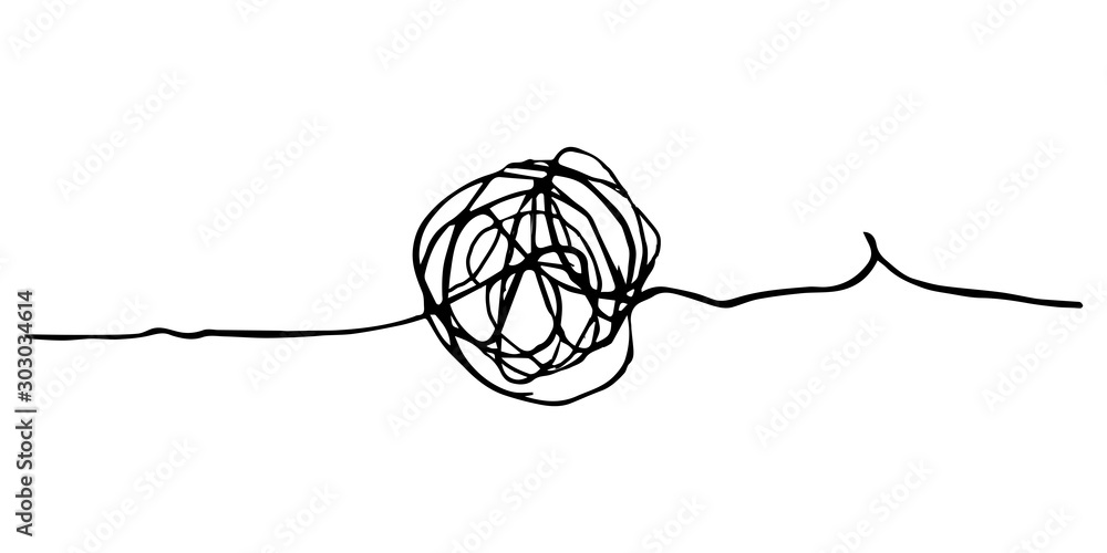 Poster hand drawn scribble sketch circle object. tangled grungy round scribble. isolated on white backgroun