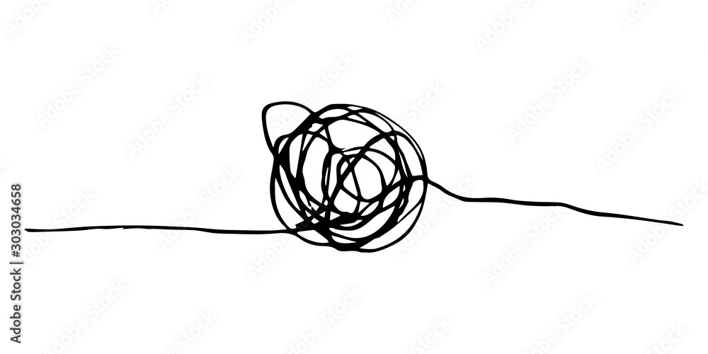 Poster hand drawn scribble sketch circle object. tangled grungy round scribble. isolated on white backgroun
