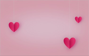 Obraz na płótnie Canvas valentines day card with hearts