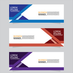 Vector abstract design web banner template. Web Design Elements - Header Design. Abstract geometric web banner template on grey background.Modern banner.