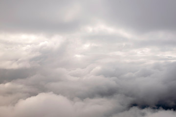 landscape look down from the airplane look see the sky and cloud beautiful beautiful in the morning appropriate the background , idea copy space