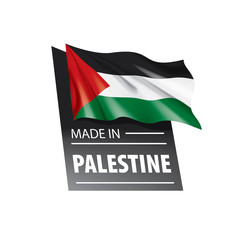Palestine flag, vector illustration on a white background