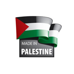 Palestine flag, vector illustration on a white background