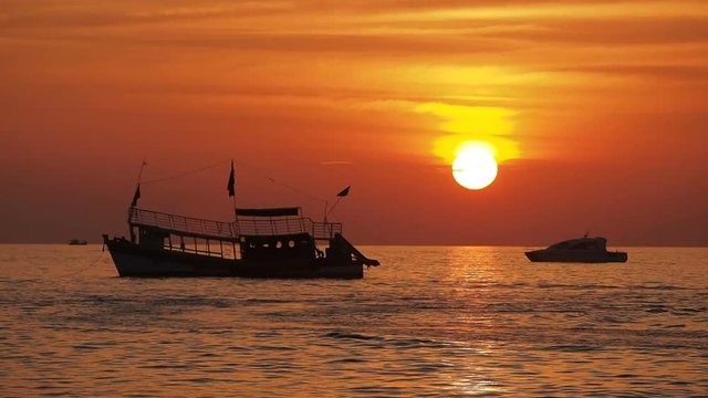 Sunset at Serendipity Beach, Sihanoukville, Cambodia