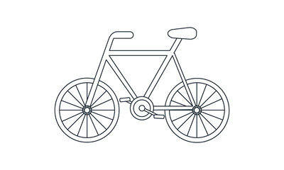 Fototapeta na wymiar Bicycle icon. Bike symbol isolated on white background