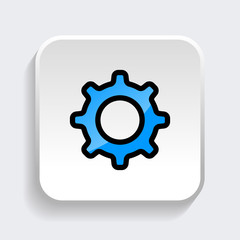 Setting icon with trendy filled line style icon for web, logo, app, UI design. isolated on white background. vector illustration eps 10