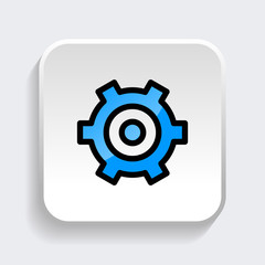 Setting icon with trendy filled line style icon for web, logo, app, UI design. isolated on white background. vector illustration eps 10