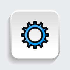 Setting icon with trendy filled line style icon for web, logo, app, UI design. isolated on white background. vector illustration eps 10